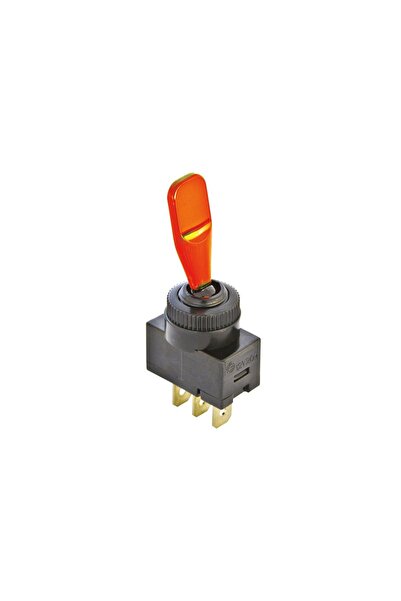 Carpoint Intrerupator auto 12V 20A ON/OFF, orange, iluminat, cu 2 papuci elec...