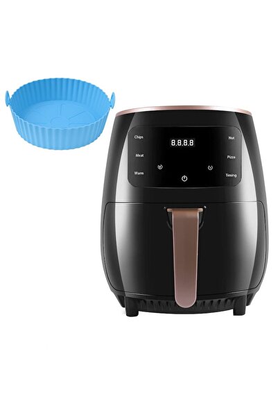 YBOSHOP Фритюрник с горещ въздух 6л, 2400W, 8 програми, тъч контрол, без мазн...