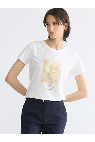 LC Waikiki Tricou de damă imprimat, 100% bumbac