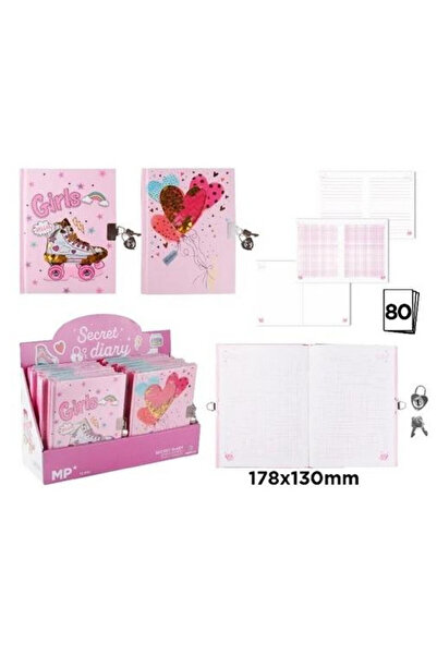 OEM Caiet cu lacat MP Main Paper Big Dream Girls multicolor 17.8x13cm