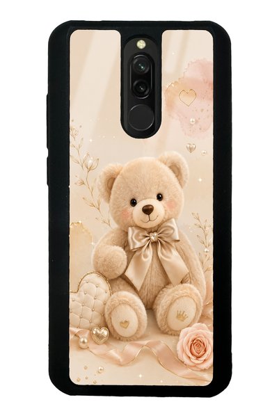Spoyi حافظة هاتف لامعة بتصميم Xiaomi Redmi 8 Pearl Teddy