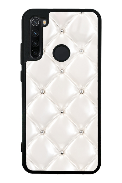 Spoyi حافظة هاتف لامعة بتصميم وسادة ماسية عاجية لهاتف Xiaomi Redmi Note 8