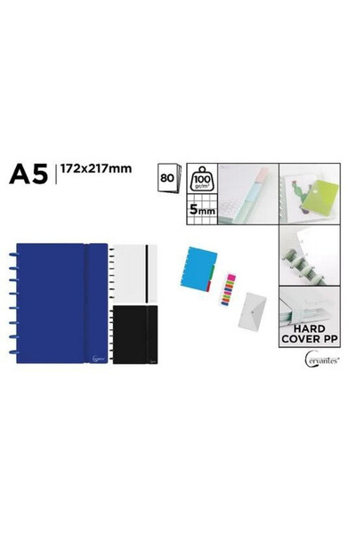 OEM Caiet spiralat MP, hârtie standard A5, 80 de file, pentru notițe, mixt.