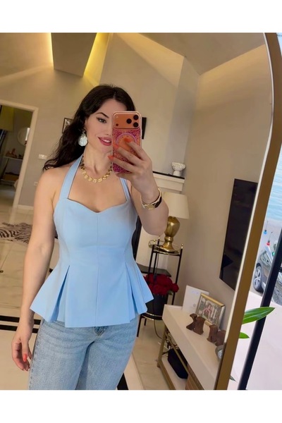 Hatice Altıntaş BOYUNDAN BAGLAMALI BLUZ