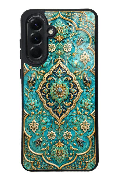 Spoyi Samsung A56 Turquoise Ottoman Jewel Design Glossy Phone Case