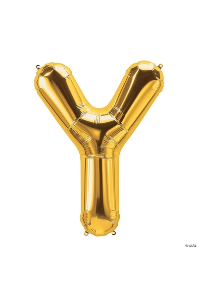 Baloane Vesele Balon Folie Litera Y Gold 40 cm LTR6-Y