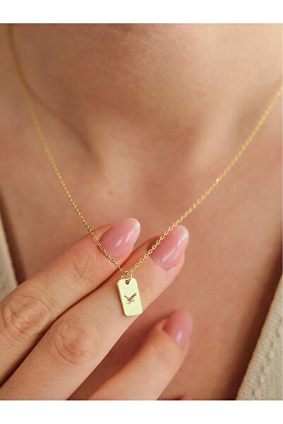 N!da Jewelry 925 Ayar Gümüş Minimalist Kartal Kolye