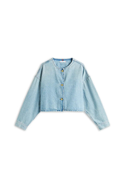Tommy Hilfiger DNM LEX SHORT JACKET, 1A4 Mavi Kadın Kot Ceket