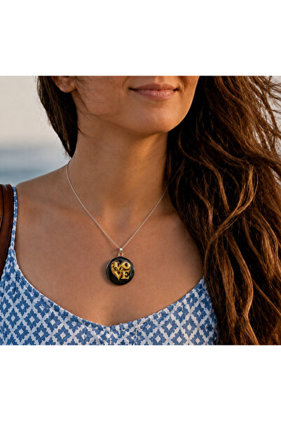 Oxolux, Lavinia Colier Mystic Love, in cutie cadou, design contrastant, bijut...