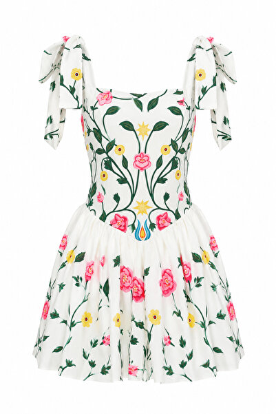 HAZELANNA Balloon Skirt Floral Dress