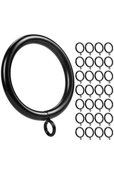 OEM Curtain Rings 44 mm Inner Diameter 6.2 mm Wire with Eyelets Pack 29 – Black
