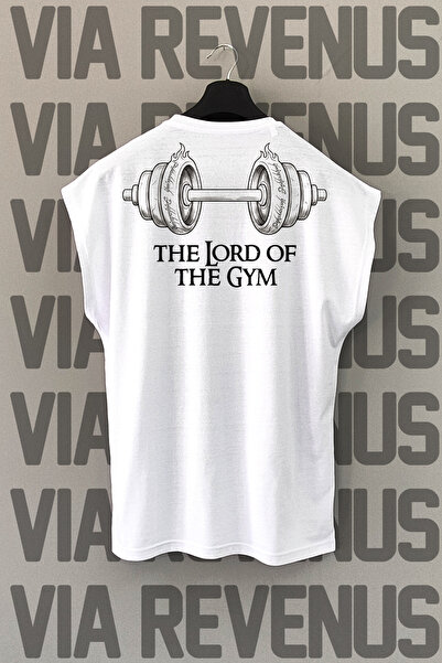 Vordevia The Lord of the Gym Back Printed Zero Sleeve Crew Neck Sports Tshirt