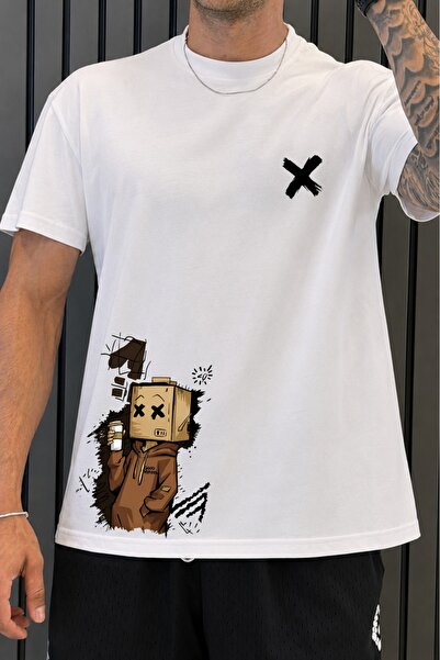 Madbomb Moda Grafiti Karakter Baskılı Premium Relaxed T-shirt