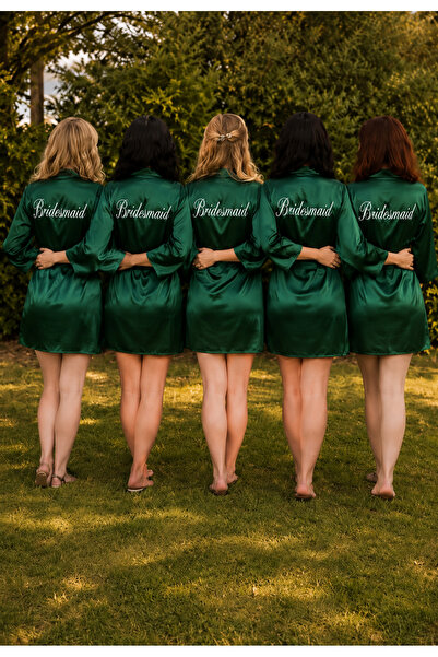 Before To Be Bride 5-Piece Green Bridesmaid Set Embroidered
