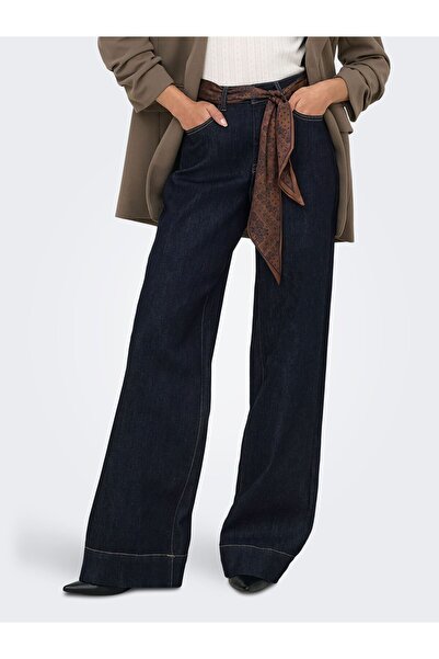 ONLY Jeans mit weitem Bein ONLMADISON Hohe Taille Weiter Beinschnitt Jeans