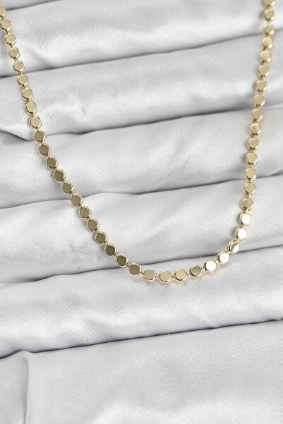 OGHAMAY 316L Steel Chain Gold Color Crushed Chain Model 45 cm Women's Necklace
