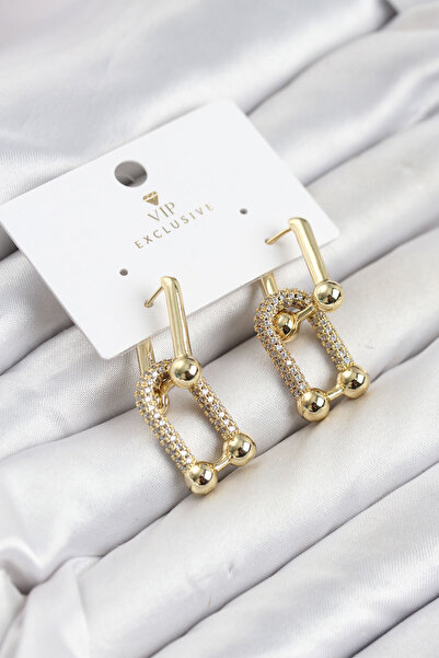 OGHAMAY Gold Color Vip Series Tifani Zircon Stone Women's Earrings