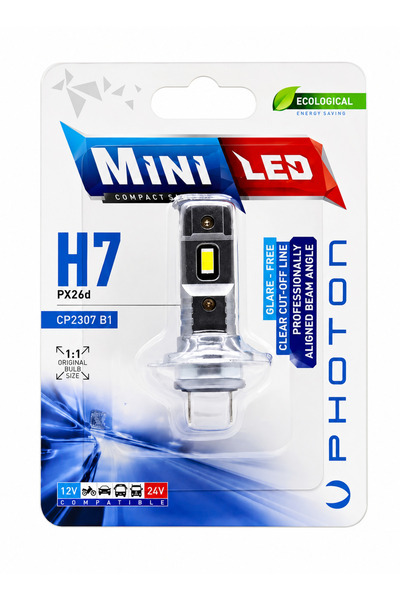 Photon H7 Mini 12V/24V Compact Let ( Tekli Blister ) 1 Adet