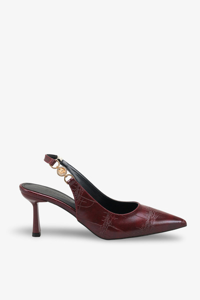 İNNABUTİKK Goya Women's Heeled Shoes - Brown Crocodile