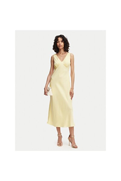 French Connection Rochie de cocktail pentru femei 719F8 Galben