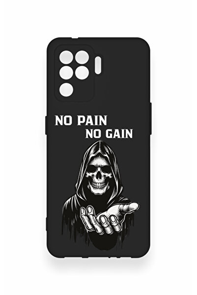 Vip Case Oppo Reno 5 Lite Uyumlu No Pain No Gain Desenli Silikon Kılıf