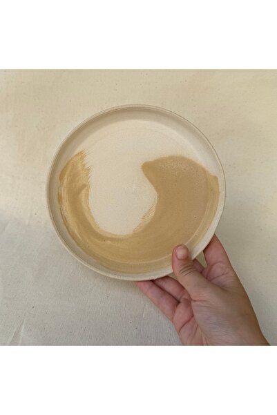 Luvita Craft El Yapımı Stoneware Sunum ve Tatlı Tabağı 15 cm – Kahve Yanı ve ...