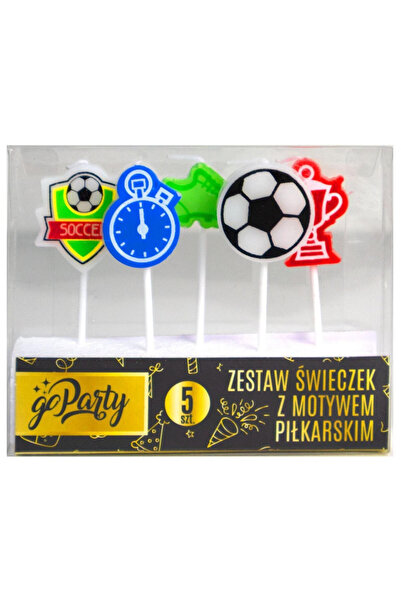 GoParty Lumanari de tort set 5 multicolor fotbal