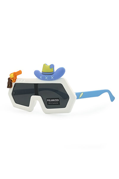 kiddos Εύκαμπτα Cowboy Λευκό / Μπλε Παιδικά Γυαλιά Ηλίου, Polarized