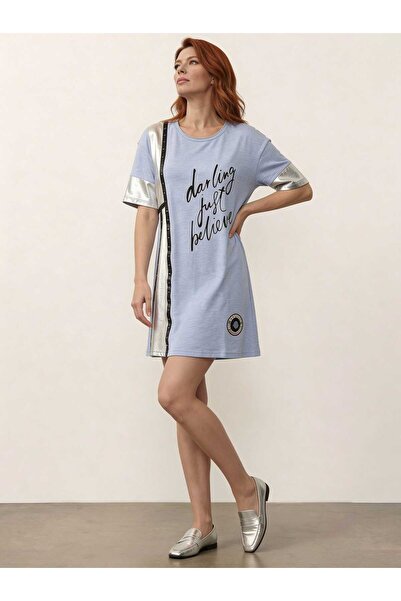 DenizEge Stone Detail Tunic Darling Just Believe Gray