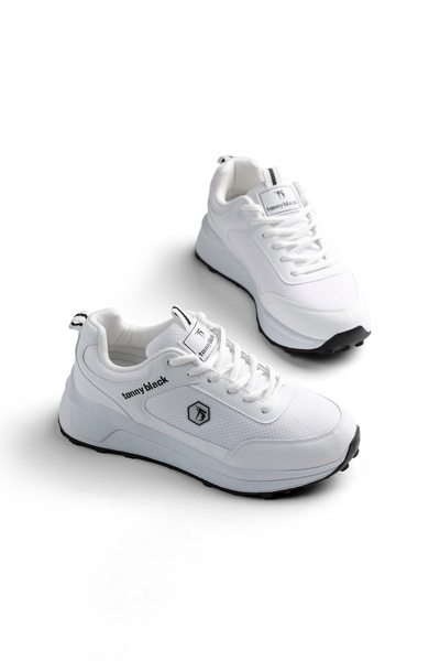 Tonny Black Unisex White Comfortable Fit Flexible Orthopedic Sneaker