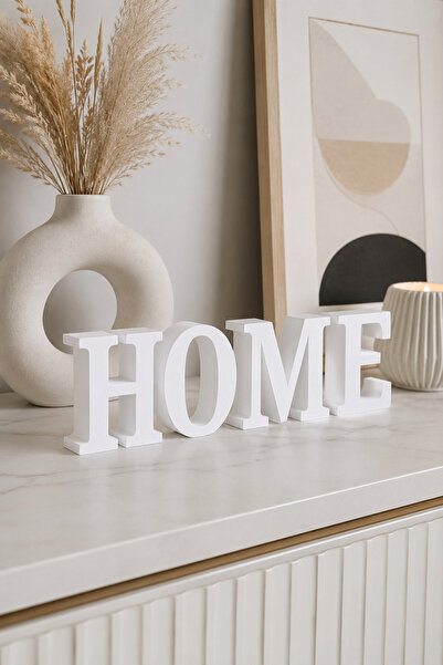 Lunvia Home Home Yazılı Masaüstü Dekoru – Modern Ev ve Ofis Aksesuarı