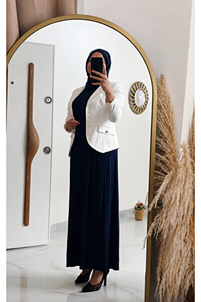 Beyaz blazer ceket