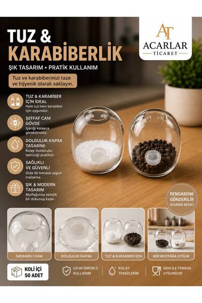 Acarlar Ticaret Tuzluk-Biberlik Naturel 2'li
