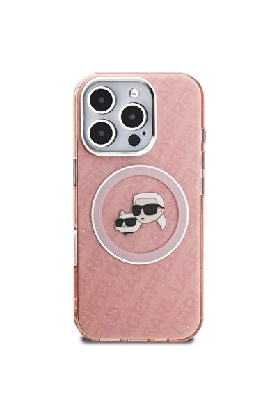 Karl Lagerfeld IML Glitter Karl & Choupette MagSafe Case for iPhone 16 Pro Ma...