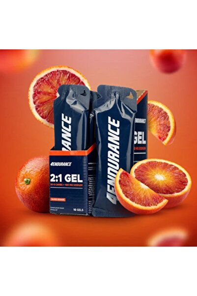 4Endurance Pro Gel carbohidrat cu aromă de portocale roșii, 4Endurance Gel 30, set 10x71g Portocale Sanguine