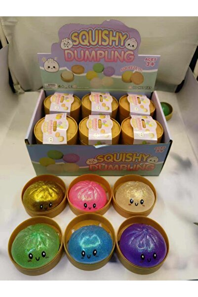 ismega Çin Mantısı Büyük Boy Simli Squishy Dumplig Yavaş Yükselen Yumuşak Ant...