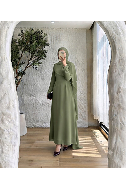 BELLASTORE Pelerin Detaylı Elbise