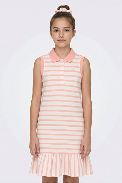 Draper James Kids Girl Stripe Sleeveless Dress With Scrunchies, Multicolor