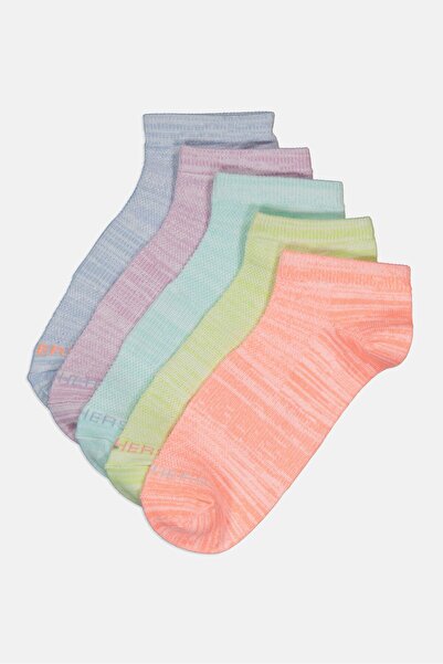 SKECHERS Women 5 Pairs Brand Logo Low Cut Socks, Multicolor