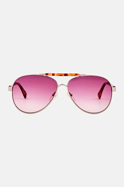 Longchamp Women LO109S Aviator Sunglasses, Gold