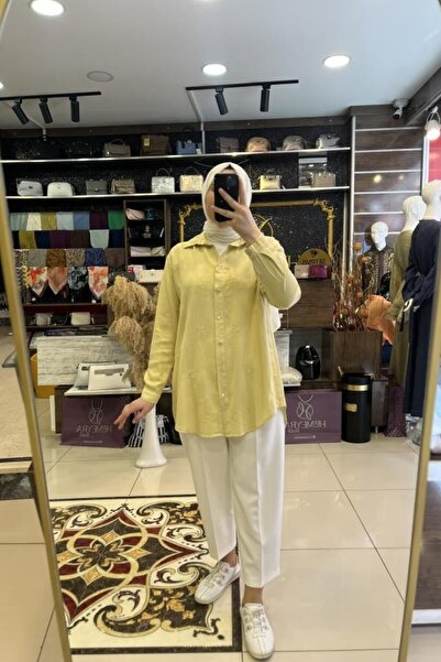HÜMEYRA BUTİK قميص تينسل مزين بالزهور