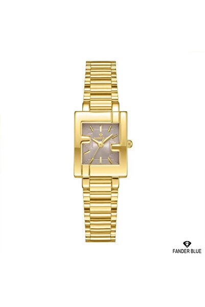FANDER BLUE Fender Blue Geo Art Women's Watch-Gold and Champagne Dial