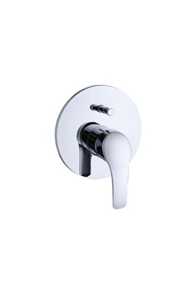 Black even Concealed Mixer Faucet Face with Two Round Lines Compatible with G...