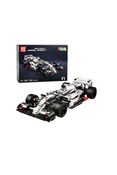 LEAN Set de construcție Mașină de curse, 1235 piese, alb / negru, 50 x 22 cm,...