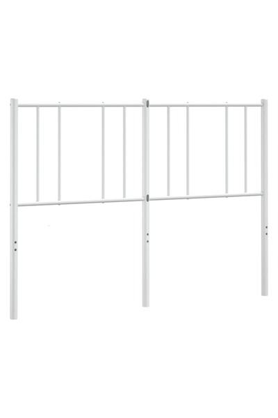 vidaxl Tăblie de pat de schimb metalică, alb, 135 cm