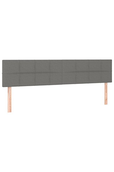 vidaxl Tăblii de pat, gri închis, 200x5x78/88 cm, textil