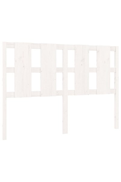 vidaxl Tăblie de pat, alb, 145,5x4x100 cm, lemn masiv de pin