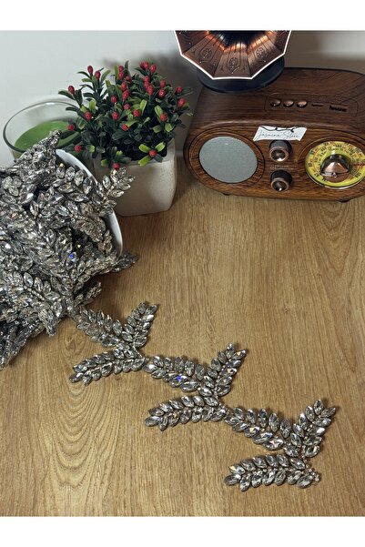 jasmina store Self-Adhesive Leaf Motif Crystal Decorative Strip (1 Meter)