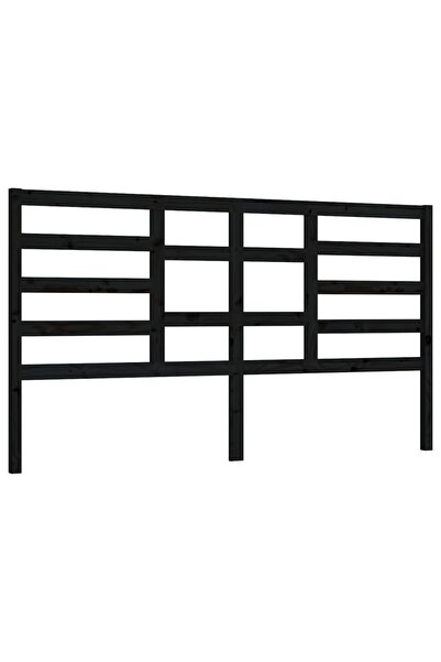 vidaxl Tăblie de pat, negru, 206x4x104 cm, lemn masiv de pin