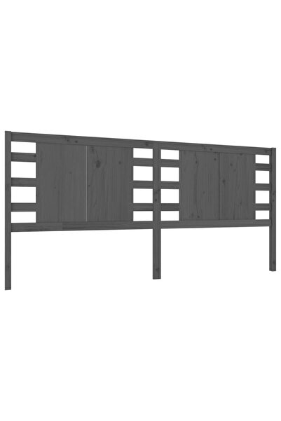 vidaxl Tăblie de pat, gri, 146x4x100 cm, lemn masiv de pin